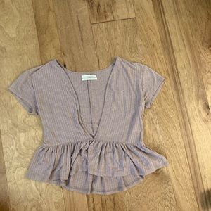 Urban outfitters deep V baby doll top